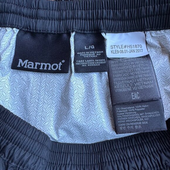 MARMOT Black Waterproof Rain Pants Kids L 10-12 PreCip Eco Pant Ankle Zip Pocket - Picture 8 of 9